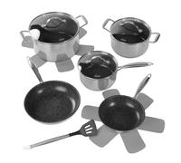 Stoneline Set professionale da 11 pezzi in acciaio inox 18/10