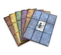 Stonemaier Games: Vantage Playmats | 6 tappetini da gioco in cartone a doppio strato per evitare lo spostamento delle carte | Crea una griglia di carte 3x3 mentre esplori il mondo