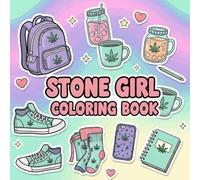 Stoner Girl Bold and Easy Coloring Book: [NEW] 44+ Trippy & Groovy Psychedelic Canna esigns Featuring Funny Stoner Quotes for Weed-Loving Adults for Stress Relief