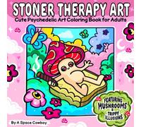 Stoner Therapy Art: Cute Psychedelic Art Coloring Book for Adults Featuring Mushrooms & Trippy Illusions