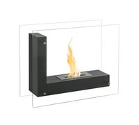 STONES HOME FURNITURE Design Twist Caminetto A Bioetanolo da Pavimento 1.5 L Nero