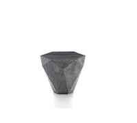 STONES HOME FURNITURE Diamond Small - Tavolino/End Table (60 x 60 x 50h) in Pietra fossile Grigio