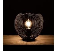 STONES HOME FURNITURE, Lampada da Tavolo con Struttura a Gabbia in Metallo, Lamp