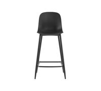 Sgabello in Metallo e Polipropilene Design essenziale FRIDA Dimensioni 47x47x h 91 cm -Peso 5,5 kg cm Stile Moderno colore Nero nero