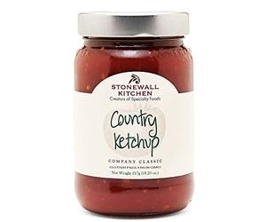 Stonewall Kitchen Country Ketchup, ketchup gourmet con pezzi di pomodoro, peperoni, cipolle e peperoncino, perfetto per hamburger, patatine fritte e altro, fruttato, speziato e leggermente piccante