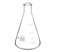 StonyLab 1-Pack 1000ml Bocca Stretta Erlenmeyer Boccette di Vetro Glass Flasks con Bordo Resistente - 1L (1 litro)