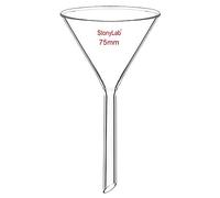 stonylab 1 Paquete Embudo de Cristal Borosilicato Embudo de Vidrio Glass Funnel, 75 mm de Diámetro, 75 mm de Longitud Del Vástago