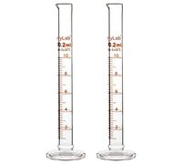 StonyLab 2 Pezzi 10 ml Cilindro Graduato in Vetro Borosilicato, Glass Cylinder - 10 ml