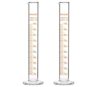 StonyLab 2 Pezzi 100 ml Cilindro Graduato in Vetro Borosilicato, Glass Cylinder - 100 ml