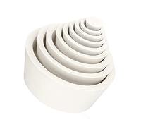 stonylab 9-Pack Coni Adattatori per Filtro, Collare Affusolato Durevole, Filter Adapter Cones Set Adattatori Coni per Tappo in Gomma Imbuto Buchner, Resistenti All'usura Superficie Liscia, Bianco