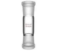 stonylab Adattatore di Collegamento Diritto in Vetro Borosilicato, 30 mm tra Due Giunti Esterni 14/20 per Laboratorio