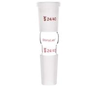 stonylab Adattatore di Collegamento Diritto in Vetro Borosilicato, 30 mm tra Giunto Esterno 24/40 e Giunto Interno per Laboratorio