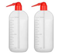 stonylab Bottiglia di Lavaggio, 2-Pack Sigillata Cilindrica di Sicurezza per Lab Reagenti, Contenitori per Conservazione di Liquidi a Tenuta di Campione con Bocca Stretta, 1000ml (0,96 kg)/2 Bottiglie
