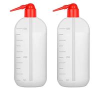 stonylab Bottiglia di Lavaggio, 2-Pack Sigillata Cilindrica di Sicurezza per Lab Reagenti, Contenitori per Conservazione di Liquidi a Tenuta di Campione con Bocca Stretta, 500 ml (0,48 kg)/2 Bottiglie