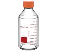 stonylab Bottiglia per Stoccaggio di Mezzi con Tappo a Vite Arancione GL45, Vetro Borosilicato, 1000 ml, per Uso in Laboratorio, 1 Pezzo