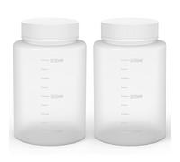 stonylab Bottiglia Reagente con Ampia Bocca in Plastica, Cappuccio a Vite HDPE, Fornitura da Laboratorio, 2 Pezzi, Capacità 500 ml, Resistente e Chimicamente Inerente