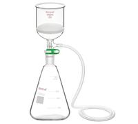 stonylab Buchner Set di Imbuti e Fiaschette, 350 ml Imbuto in Vetro con Borraccia Erlenmeyer da 1L e Tubo in Silicone per Uso in Laboratorio