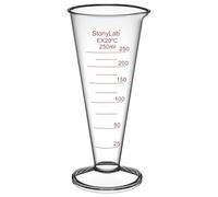 stonylab Cilindro Graduato, 1-Pack Cilindro Conico in Vetro Borosilicato con Ampia Bocca e Beccuccio per Misurazioni Precise, 250 ml