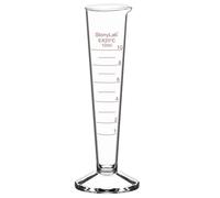 stonylab Cilindro Graduato, 1-Pack Cilindro Conico in Vetro Borosilicato con Ampia Bocca e Beccuccio per Misurazioni Precise, 10 ml