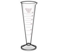 stonylab Cilindro Graduato, 1-Pack Cilindro Conico in Vetro Borosilicato con Ampia Bocca e Beccuccio per Misurazioni Precise, 50 ml