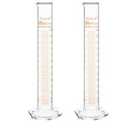 stonylab Cilindro Graduato, Confezione da 2 B Grado Cilindro in Vetro Borosilicato con Base Esagonale Stabile, 250 ml