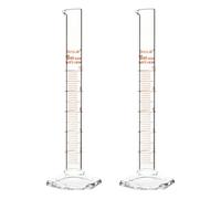 stonylab Cilindro Graduato, Confezione da 2 B Grado Cilindro in Vetro Borosilicato con Base Esagonale Stabile, 10 ml