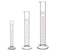 stonylab Cilindro Misurazione Graduato, 10 ml / 50 ml / 100 ml Set di Cilindri Graduati in Vetro Borosilicato a Parete Spessa Vetreria da Laboratorio