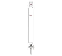 stonylab Colonna Cromatografia in Vetro Borosilicato, Chromatography Column 24/40 Giunto con Disco Frittato e Rubinetto di Arresto in PTFE, Lunghezza Effettiva 300 mm e Colonna O.D. 40 mm