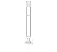 stonylab Colonna di Cromatografia, Diametro Interno di 25,4 mm, Lunghezza Effettiva di 203 mm, Tappo di Sabbia G2, Giunto Conico Standard 24/40, Vetro Borosilicato, per Applicazioni di Laboratorio