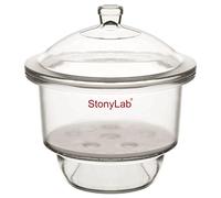 stonylab Essiccatore in Vetro, Essiccatore da Laboratorio con Coperchio Della Manopola e Piastra in Porcellana per Ricerca di Laboratorio, ID:240 mm