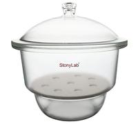 stonylab Essiccatore in Vetro, Essiccatore da Laboratorio con Coperchio Della Manopola e Piastra in Porcellana per Ricerca di Laboratorio, ID:300 mm