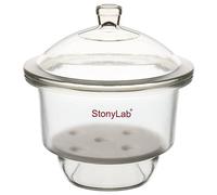 stonylab Essiccatore in Vetro, Essiccatore da Laboratorio con Coperchio Della Manopola e Piastra in Porcellana per Ricerca di Laboratorio, ID:180 mm