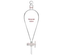 stonylab IL Imbuto Separatore con Rubinetto di Arresto in Vetro, Imbuto Laboratorio Conico a Forma di Pera con Parete Pesante in Vetro Borosilicato con Giunto 24/29, Separatory Funnel