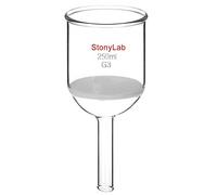 StonyLab Imbuto Filtrante Buchner in Vetro Borosilicato con Fritta Fine (G3), 76mm di Diametro Interno, 80mm di Profondità (250ml)