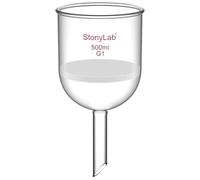 stonylab Imbuto Filtrante Buchner in Vetro Borosilicato con Fritta Grossolana (G1) Buchner Funnel, Diametro Interno 94mm, Profondità 100mm (500ml)