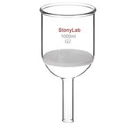 stonylab Imbuto Filtrante Buchner in Vetro Borosilicato con Fritta Media (G2), Diametro Interno 113mm, Profondità 110mm, (1000 mL)