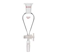 stonylab Imbuto Separatore con Rubinetto di Arresto PTFE, Imbuto Separatore Conico a Forma di Pera da 60 ml in Vetro Borosilicato a Parete Pesante con 24/40 Giunti