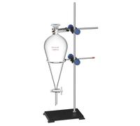 stonylab Imbuto Separatore in Vetro Borosilicato con Supporto da Laboratorio, Capacità 1000 ml, Giunto 24/40 e Rubinetto in PTFE per Estrazione per Titolazione