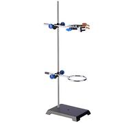 stonylab Lab Stand Set, Supporto in Acciaio con Asta (56.9 cm L), Morsetto per Girevole a 4-Pong, Anello di Supporto e 2 teste per Bossoli per Laboratorio