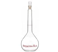 stonylab Matracci Tarati da Laboratorio, Matraccio Tarato con Tappo in Vetro, Tolleranza Palloni a Parete Pesante in Vetro Borosilicato, ±0,25ml, 500ml
