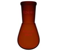 stonylab Matraccio di Recupero in Vetro Borosilicato Ambra 25 ml, Parete Spessa, Collo Singolo con Giunto 24/40, Ideale per Evaporazione Rotativa, Distillazione e Applicazioni di Laboratorio