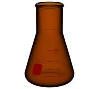 stonylab Matraccio Erlenmeyer Ambra in Vetro Borosilicato 100 ml, Parete Spessa, Bocca Stretta con Bordo Resistente, Fondo Piatto, Ideale per Mescolare, Riscaldare e Esperimenti in Laboratorio