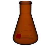 stonylab Matraccio Erlenmeyer Ambra in Vetro Borosilicato 250 ml, Parete Spessa, Bocca Stretta con Bordo Resistente, Fondo Piatto, Ideale per Mescolare, Riscaldare e Esperimenti in Laboratorio