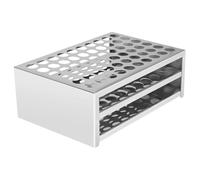 stonylab Rack per Provette, 60 Fori Rack per Provette in Acciaio Inossidabile 14 mm Tubi Supporto per Provette Resistente Agli Acidi e Agli Alcali per Uso di Laboratorio