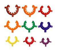 stonylab Set di Clip per Giunti in Plastica, 9 Pezzi Morsetto Laboratorio Joint Clips 10/12/14/19/24/29/34/40/45 mm per Standard Interfaccia Conica Giunto in Vetro, Multiplo Dimensioni e Colori