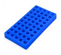 stonylab Supporto per Fiale Campione, Porta Campioni PP a 50 Posti per Fiale Cromatografiche da 1,5-2 ml, Robusto e Pratico, Singolo Pacco, Blu, 13 mm