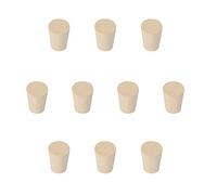 stonylab Tappi in Gomma Solida, 10 Pezzi 2# - 15mm x 20mm x 26mm - Sigillo da Laboratorio Affusolati Bianco, Adatto a Tutti i Matraccio stonylab Erlenmeyer