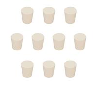stonylab Tappi in Gomma Solida, 10 Pezzi 3# - 17mm x 23mm x 26mm - Sigillo da Laboratorio Affusolati Bianco, Adatto a Tutti i Matraccio stonylab Erlenmeyer