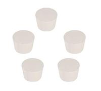 stonylab Tappi in Gomma Solida, 5 Pezzi 9# - 37mm x 45mm x 31mm - Sigillo da Laboratorio Affusolati Bianco, Adatto a Tutti i Matraccio stonylab Erlenmeyer