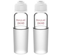 stonylab Termometro Ingresso Adattatore, Thermometer Adapter con 24/40 Giunto Interno, Altezza 80mm, per Distillazione Apparatus, 2 Pack